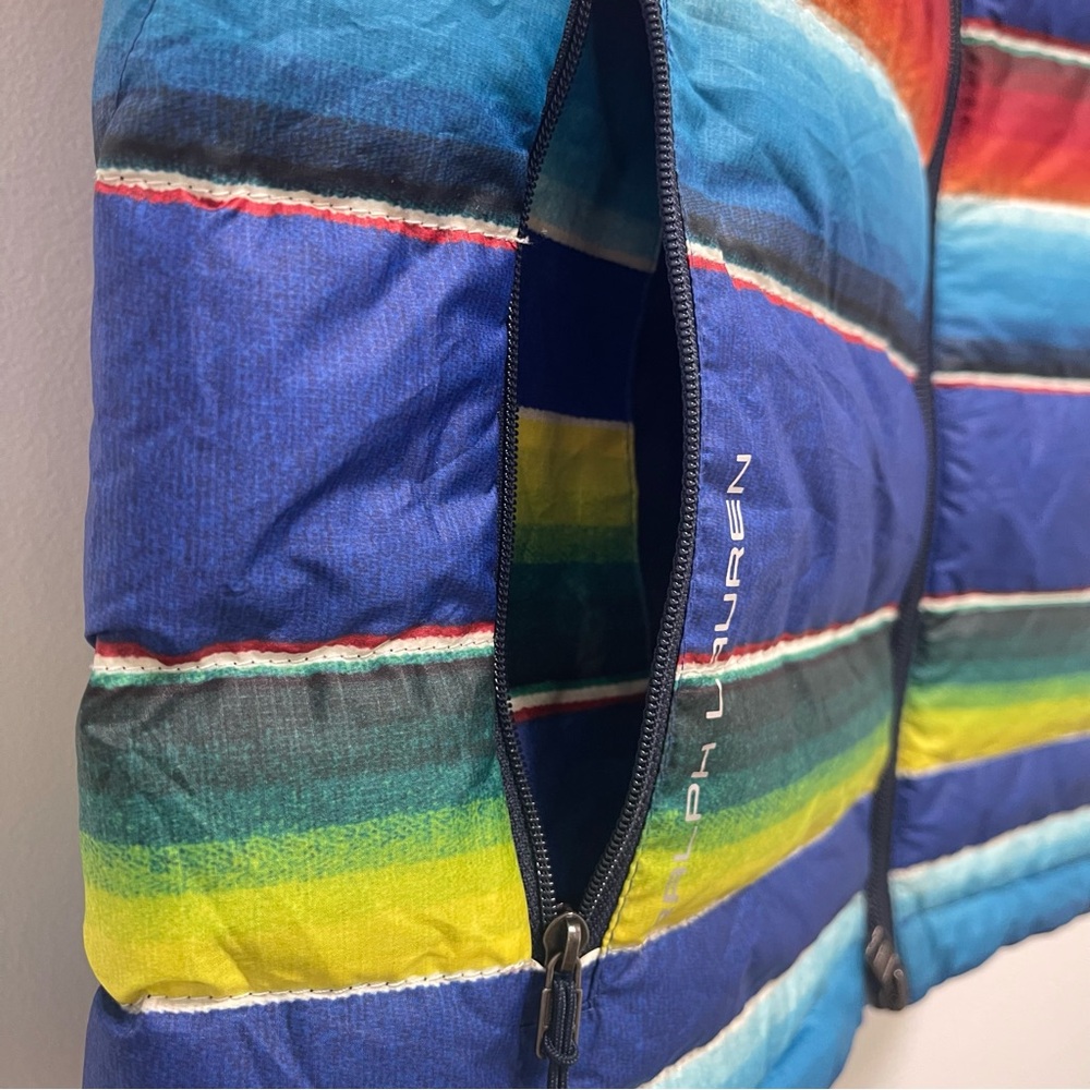 Ralph Lauren RLX Canyon Southwest Aztec Down Blue Combo Vest Size Small - Picture 7 of 13